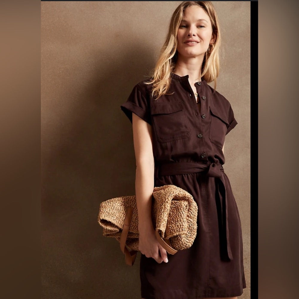 NWT Banana Republic Plus Size Brown Utility Dress Size XXL (size 18)